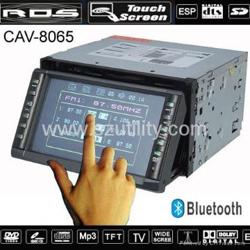 6.5Inch Touch Screen Double Din Car Dvd Palyer With Rds,Tv,Fm,Car Bluetooth